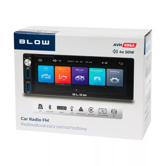 BLOW AVH-686A RDS MP3/USB/microSD/Bluetooth autórádió - zoppo.hu