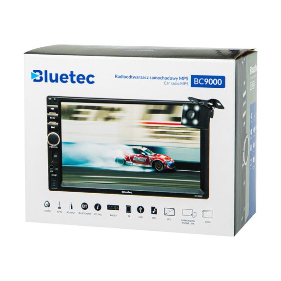 BLUETEC BC9000 2DIN 7" autórádió + tolató kamera - zoppo.hu