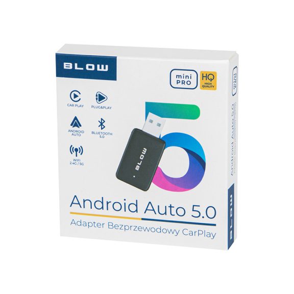 BLOW Car Connect MINI PRO CarPlay/Android Auto 5.0 vezeték nélküli adapter autórádió - zoppo.hu