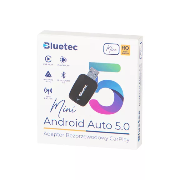 BLUETEC MINI CarPlay/Android Auto 5.0 univerzális vezeték nélküli adapter Bluetooth 5.0 WiFi autórádióhoz