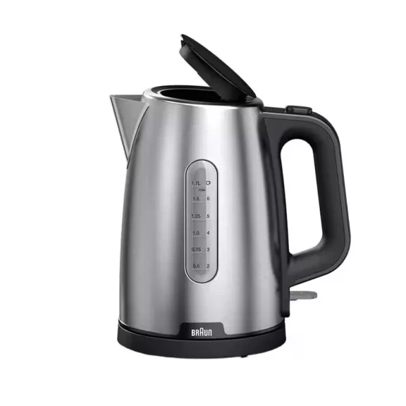 Braun WK1500BK vízforraló, rozsdamentes acél, fekete Braun WK1500BK vízforraló, rozsdamentes acél, fekete