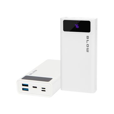 BLOW PB20E 20000 mAh QC/PD 22,5 W powerbank Lightning bemenettel fehér - zoppo.hu