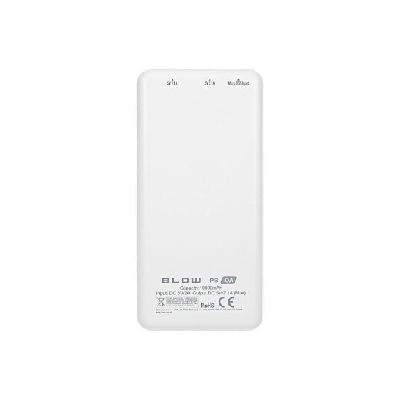 BLOW PB10A 10000 mAh powerbank fehér - zoppo.hu