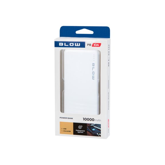 BLOW PB10A 10000 mAh powerbank fehér - zoppo.hu