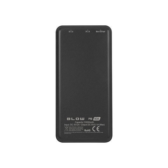 BLOW PB10A 10000 mAh powerbank fekete - zoppo.hu
