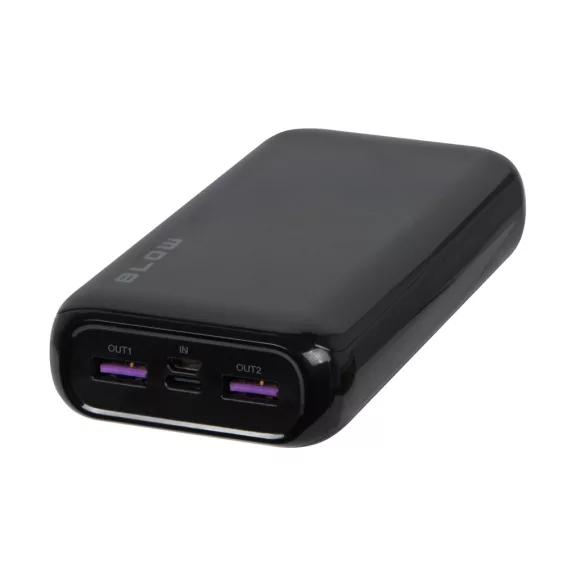 BLOW PB20F 20000 mAh PD/QC 22,5 W powerbank fekete - zoppo.hu BLOW PB20F 20000 mAh PD/QC 22,5 W powerbank fekete - zoppo.hu