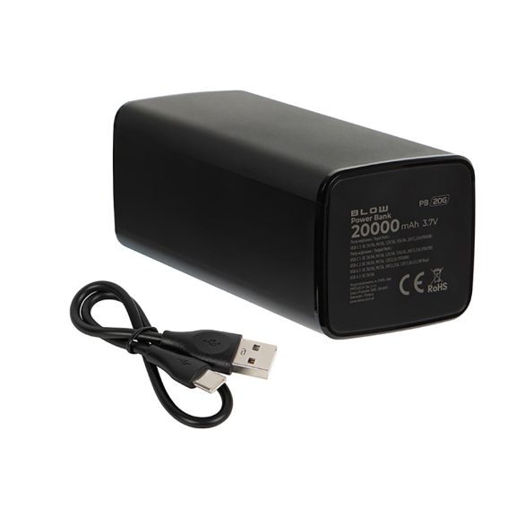 BLOW PB20G 20000 mAh PD 65 W laptop powerbank fekete - zoppo.hu