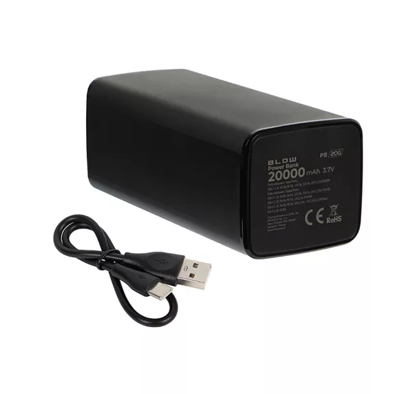 BLOW PB20G 20000 mAh PD 65 W laptop powerbank fekete - zoppo.hu BLOW PB20G 20000 mAh PD 65 W laptop powerbank fekete - zoppo.hu