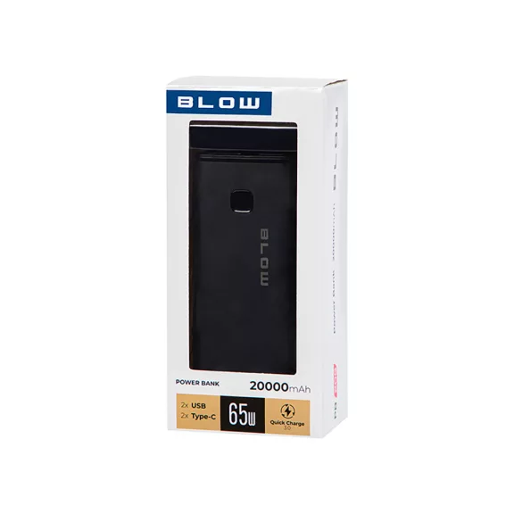 BLOW PB20G 20000 mAh PD 65 W laptop powerbank fekete - zoppo.hu BLOW PB20G 20000 mAh PD 65 W laptop powerbank fekete - zoppo.hu
