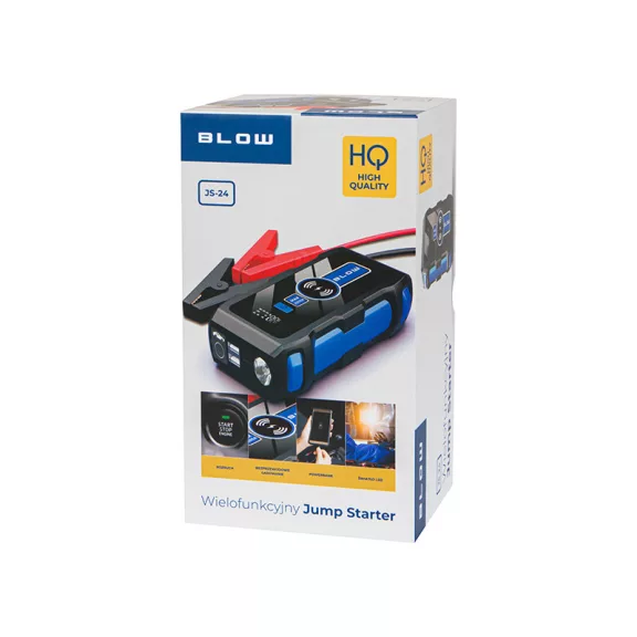 BLOW JS-24 12000 mAh jump starter Qi vezeték nélküli töltővel - zoppo.hu