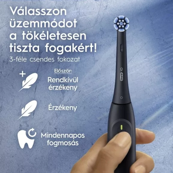Oral-B iO2 elektromos fogkefe, Night Black, éjfekete Oral-B iO2 elektromos fogkefe, Night Black, éjfekete