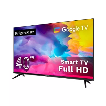 Kruger&Matz 40" FHD Google TV 5.0 televízió, DVB-T2/S2/T/C, H.265 HEVC