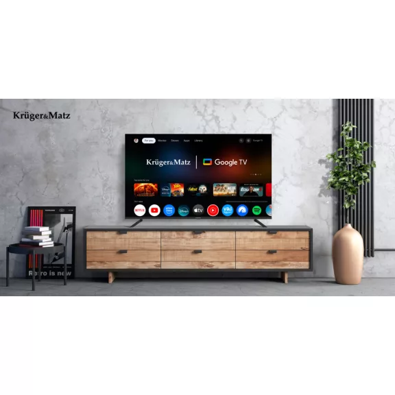 Kruger&Matz 58" UHD okostévé DVB-T2/S2 H.265 Hevc
