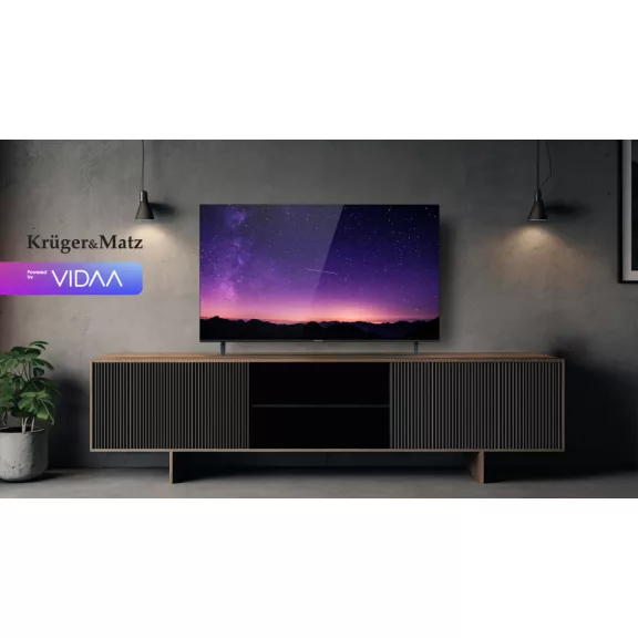 Kruger&Matz 65" UHD okostévé, DVB-T2/S2, H.265 Hevc