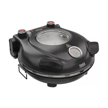   Teesa Supreme pizzasütő kemence 1200 W – 32 cm-es kivehető pizzasütő kővel