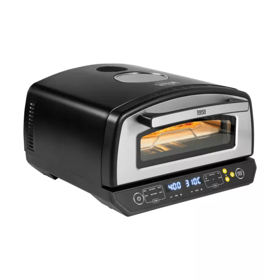 Teesa SUPREME ELITE pizzasütő kemence 2200 W, 450 °C, 33 cm pizzakő, LED kijelző, 12 automata program – TSA3240 Teesa SUPREME ELITE pizzasütő kemence 2200 W, 450 °C, 33 cm pizzakő, LED kijelző, 12 automata program – TSA3240