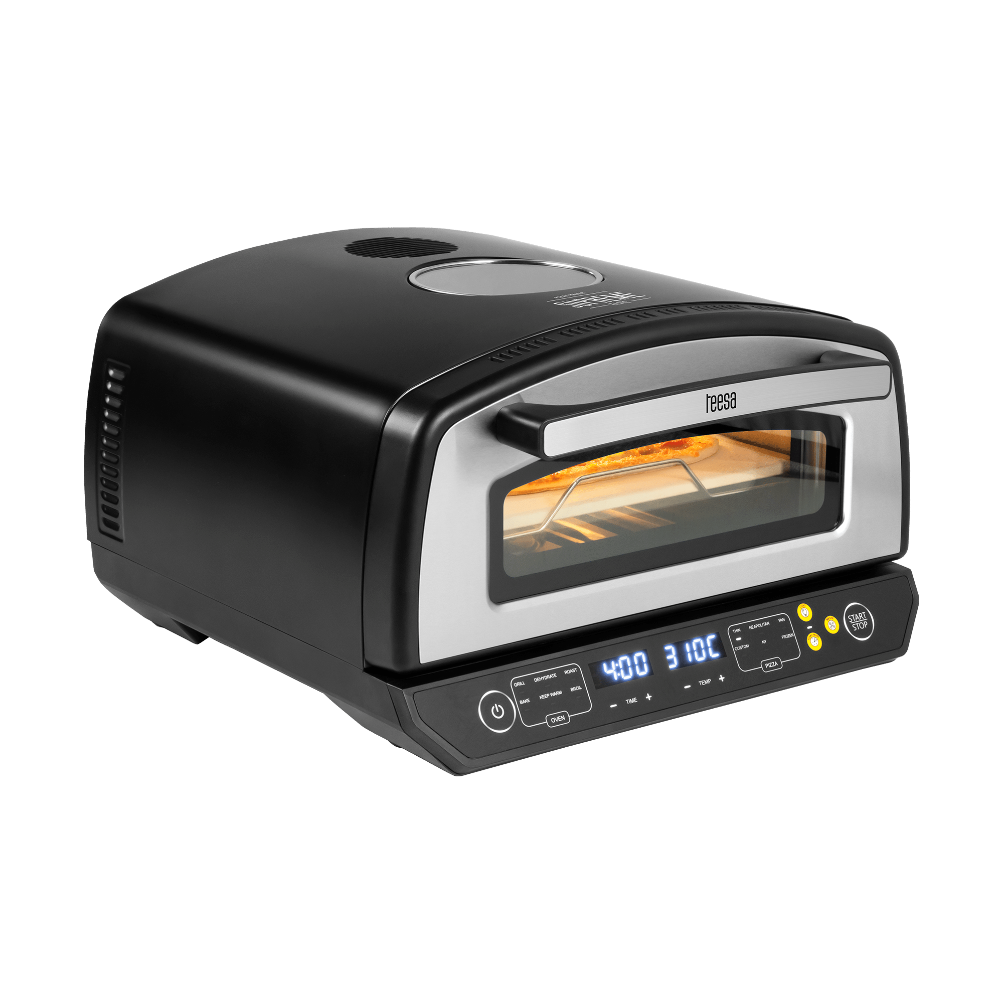Teesa Supreme Elite 450 °C pizzasütő LED kijelzővel